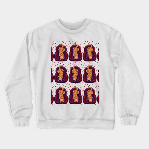 Cute Couch Potato Cat Pattern Crewneck Sweatshirt by zarya_kiqo